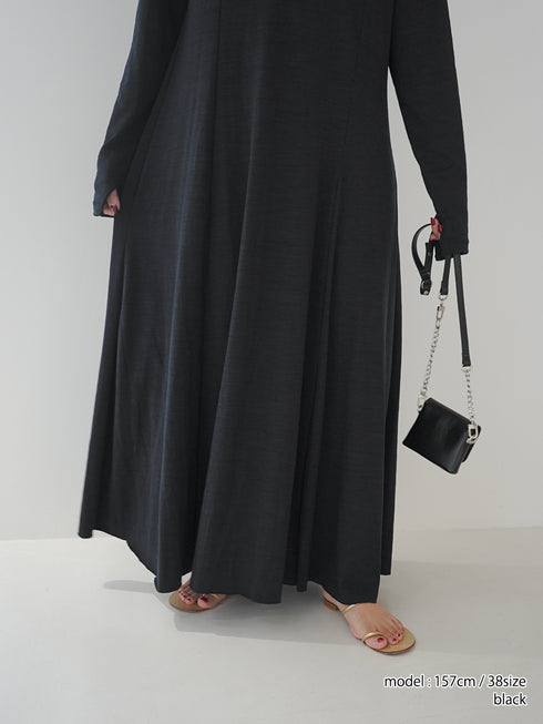 【 予約:10月中旬〜下旬 】SLUB FLARE DRESS/Y254-51135